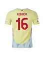 Spanien Rodri Hernandez #16 Replika Borta Kläder EM 2024 Kortärmad